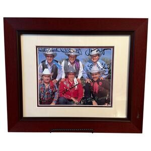 Sons of the Pioneers Singing Group Country Band Autographed Framed Photo 14x17